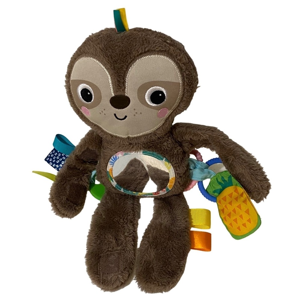 Bright Starts Playful Pals Slingin' Sloth Plush Take Along Activity Sensory‎ Toy